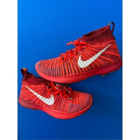 Nike Free Train Force Flyknit Mens Size 11.5 Shoes Athletic Running Sneakers Red - Picture 1 of 7